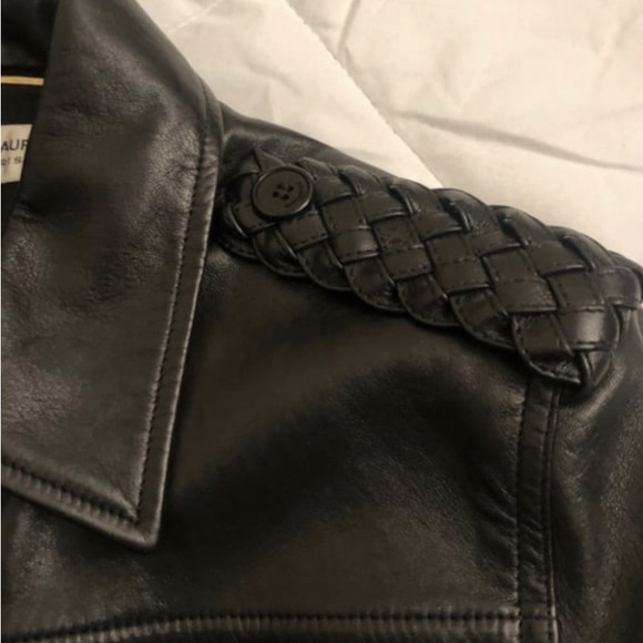 Saint Laurent Military Style Leather Oversized Coat FR34 (US S) - Picture 6 of 7